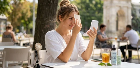 Cum îți reîmprospătezi machiajul la mijlocul zilei fără să aplici straturi noi de pudră