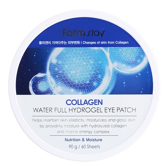 FarmStay Patch-uri cu hidrogel pentru zona ochilor Collagen Water Full Hydrogel, 60 pcs