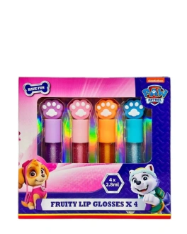 Paw Patrol Set de luciu de buze pentru copii Fruity Lip Glosses, 4 x 2.8 ml