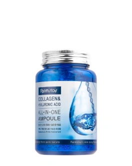 FarmStay Ампульная сыворотка для лица Collagen and Hyaluronic Acid, 250 мл