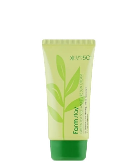 FarmStay Cremă cu protecție solară pentru față Green Tea Seed Moisture SPF 50+ PA+++, 70 gr