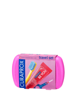 CURAPROX Set pentru călătorie Be You Pink, 4 buc