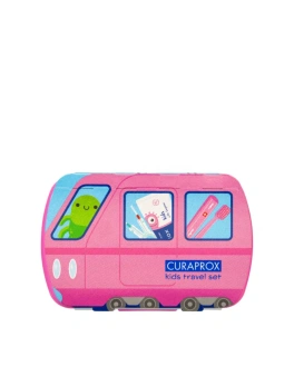 CURAPROX Kids Set de călătorie pentru copii Pink, 3 buc