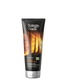 BV Șampon- gel 2 în 1 pentru bărbați Black Amber Shampoo and Shower Gel with Precious Wood Extraxts, 200 ml