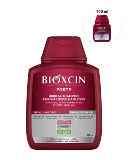 BIOXCIN Șampon împotriva căderii intense a părului Forte, 300 ml + 100 ml