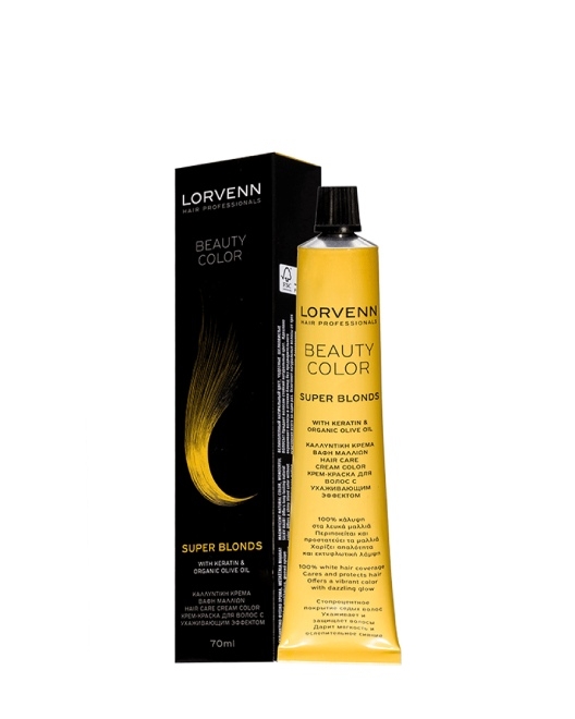 LORVENN Стойкая краска для волос Beauty Color Super Blonds, 70 мл