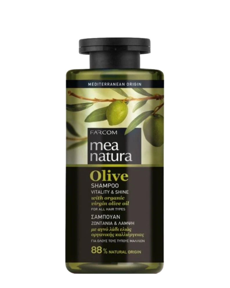 Farcom Șampon pentru păr uscat și slăbit cu ulei de măsline Mea Natura Olive Shampoo, 300 ml