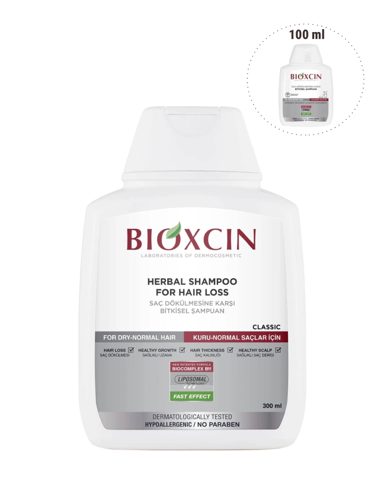 BIOXCIN Șampon împotriva căderii părului Normal/Dry Hair, 300 ml + 100 ml 