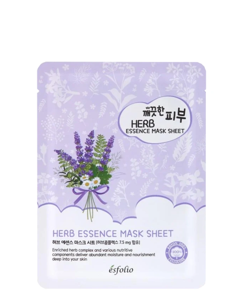 Esfolio Mască din țesătură pentru față Pure Skin Herb, 1 buc