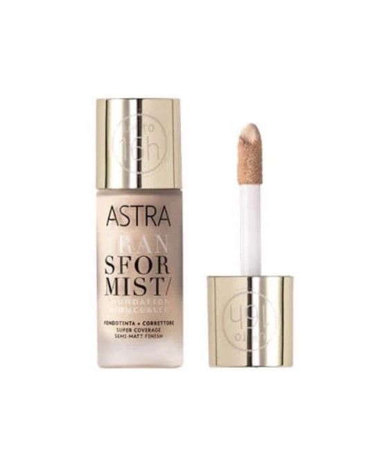  Astra Fond de ten pentru față Transformist Foundation+Concealer, 18 ml