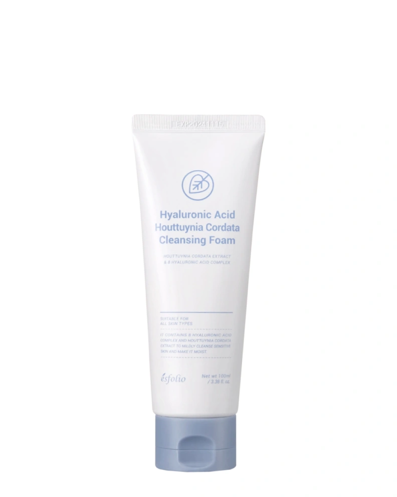 Esfolio Spumă hidratantă și calmantă Hyaluronic Acid Houttuynia, 100 ml