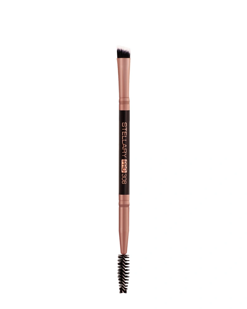 Stellary Pensulă pentru sprâncene Eyebrow Brush Duo 308, 1 buc