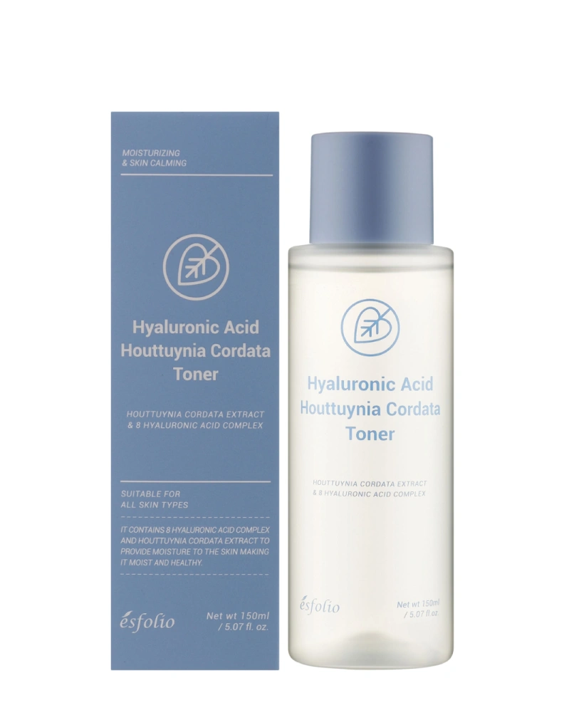 Esfolio Toner hidratant calmant Hyaluronic Acid Houttuynia, 150 ml