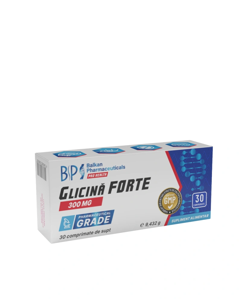 Balkan Pharmaceuticals Supliment alimentar Glicină Forte, 30 comp
