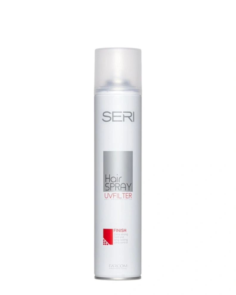 Farcom Лак для волос с экстра- сильной фиксацией Seri Hair Spray UV Filter Anti- Frizz Protection Finish, 400 мл