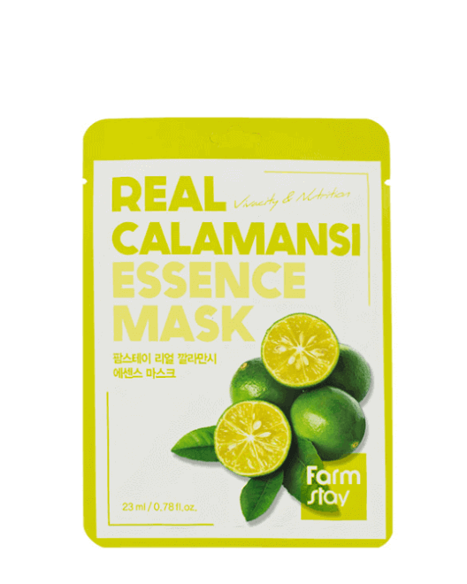 FarmStay Mască din țesătură cu efect răcoritor Real Calamansi, 1 buc
