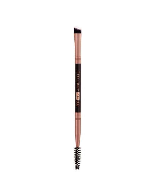 Stellary Кисть для бровей Eyebrow Brush Duo 308, 1 шт