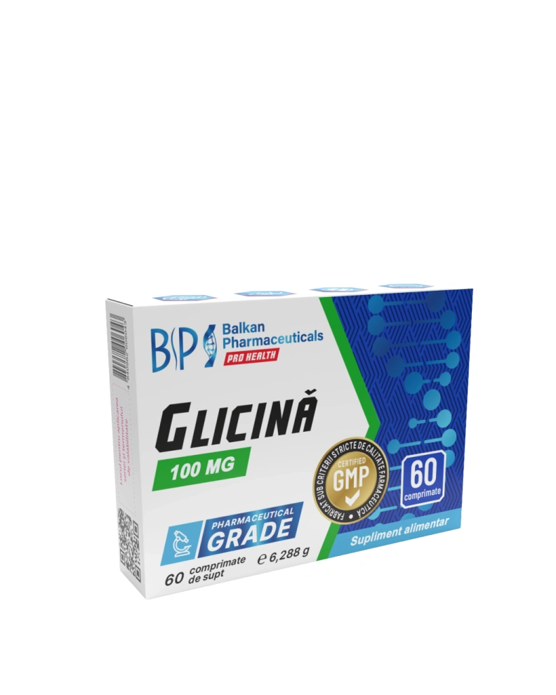 Balkan Pharmaceuticals Supliment alimentar Glicină, 60 comp