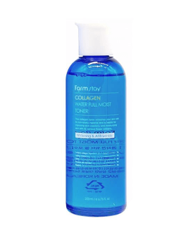 FarmStay Toner hidratant anti- age cu colagen pentru față Collagen Water Full Moist Toner, 200 ml