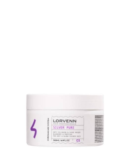 LORVENN Маска для обесцвеченных и мелированных волос Silver Pure Mask, 500 мл
