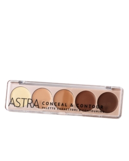 Astra Set pentru conturarea feței Conceal and Contour Palette, 6.5 gr