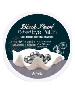 Esfolio Patch-uri cu hidrogel cu extract de perle negre pentru zona din jurul ochilor Black Pearl Hydrogel Eye Patch, 60 buc