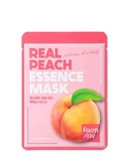 FarmStay Mască din țesătură pentru față Real Peach, 1 buc
