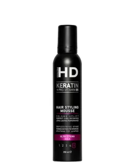 Farcom Мусс для волос для супер фиксации HD Keratin Hair Styling Mousse Ultra Strong Hold 5, 250 мл