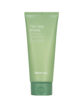 FarmStay Spumă de curățare calmantă cu pH scăzut Tea Tree Biome Low pH Calming Cleanser, 180 ml