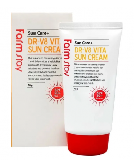 FarmStay Cremă cu protecție solară pentru față SPF 50 DR-V8 Vita SPF 50, 70 gr
