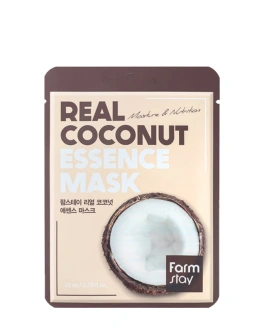 FarmStay Mască din țesătură pentru față Real Coconut, 1 buc