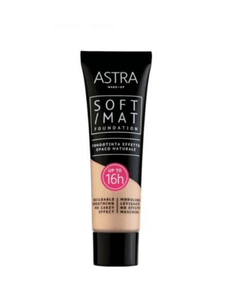 Astra Матирующая тональная основа Soft Mat Foundation, 30 мл