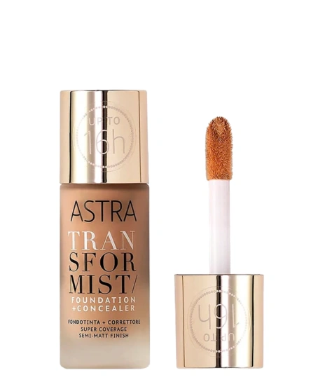 Astra Тональная основа для лица Transformist Foundation+Concealer, 18 мл