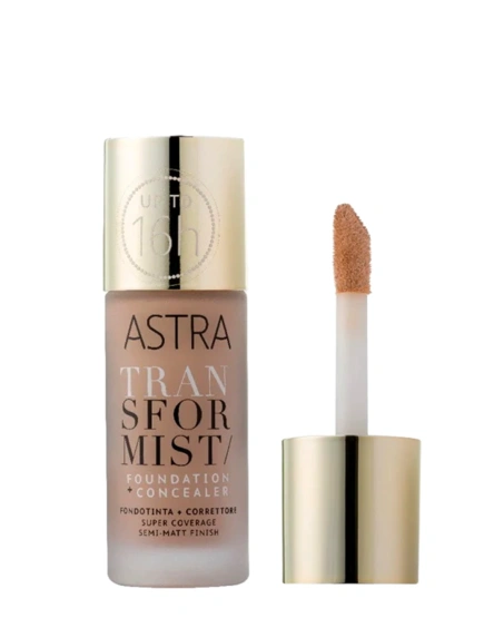 Astra Тональная основа для лица Transformist Foundation+Concealer, 18 мл