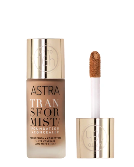 Astra Тональная основа для лица Transformist Foundation+Concealer, 18 мл