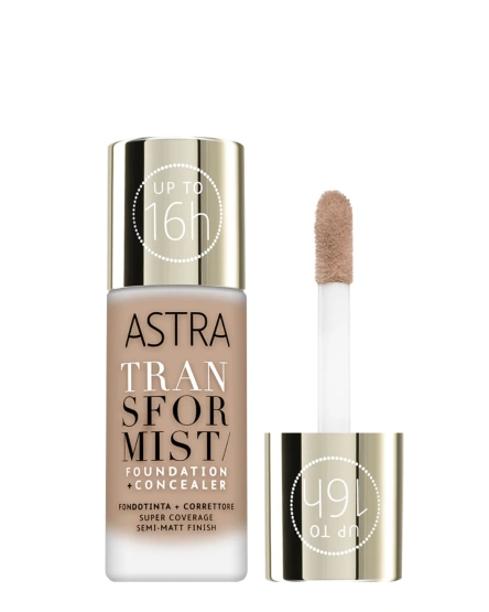 Astra Тональная основа для лица Transformist Foundation+Concealer, 18 мл
