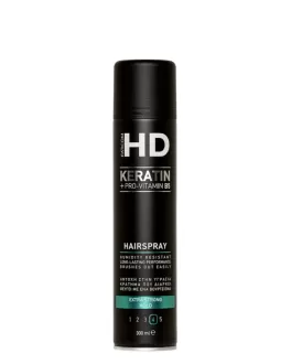Farcom Спрей-фиксатор для волос HD Εxtra Strong Hold with Keratin and Pro-Vitamin Β5 N4, 300 мл