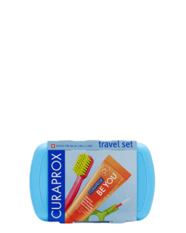 CURAPROX Set pentru călătorie Be You Blue, 4 buc