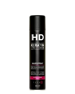 Farcom Спрай-фиксатор для волос HD Ultra Strong Hold with Keratin & Pro-Vitamin Β5, 300 мл